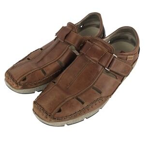 PIKOLINOS Leather Fisherman Sandals Men's 45 11.5-12 Brown Closed Toe Shoes